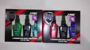 lot 115 image: BOD 3 PACK. Fragrance Body Sprays for Men.