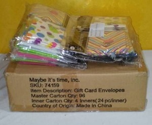 lot 157 image: Gift Card Envelopes (168)