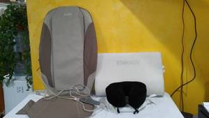 lot 159 image: Homedics Massager, Cabeau Neck Pillow and Nikken Pillow.