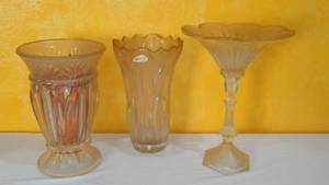 lot 170 image: Lead Crystal VasesDish (3)