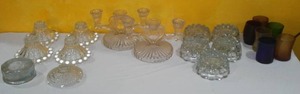 lot 178 image: Glass Candle Holders. (19).