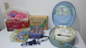lot 198 image: Sears Hair Dryer, Velcro Rollers and More.