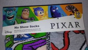 lot 21 image: Pixar No Show Socks.