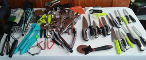 lot 336 image: Silver Ware, Knives and Utensils.