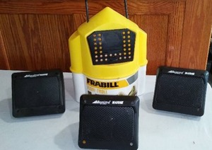 lot 348 image: Frabill Minnow Bucket and Maxxima Marine Speakers,