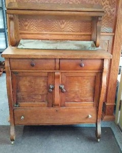 lot 365 image: Buffet Cabinet on Wheels.