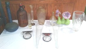 lot 372 image: Purex Bottle, Decanter and Vases.