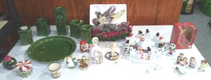 lot 377 image: Christmas Candle Holders, Ornaments and More.