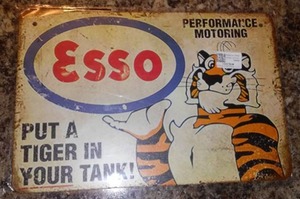 lot 206 image: Esso Metal Sign 8 x12