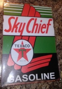 lot 230 image: Texaco Sky Chief Metal Sign 8 x12