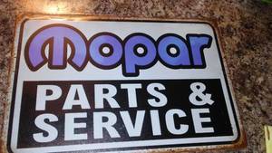 lot 292 image: Mopar Metal Sign, 8 x 12.