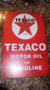 lot 334 image: Texaco Metal Sign, 8 x 12.