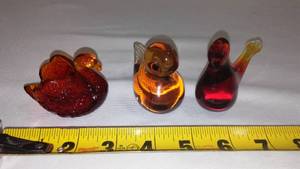 lot 301 image: Mid Century Swedish Glass Birds(3)