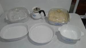 lot 355 image: Corning ware Blue Corn Flower Pattern (6)