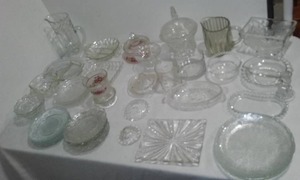 lot 362 image: Cut and Pressed Glass Lot.