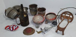 lot 245A image: Vintage Oil Can and Car Parts
