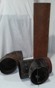 lot 307A image: Stove Pipe Pieces wit Damper