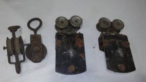 lot 375 image: Authentic Rolling Barndoor Hardware.