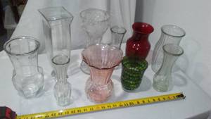 lot 377 image: Crystal And Glass Vases (10)