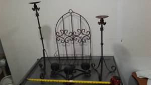 lot 389 image: Metal Candle Holders & More.