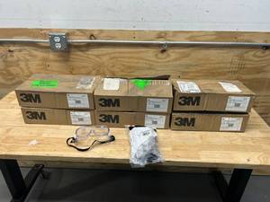 lot 6 image: 3M Lot of 6 Cases of- Chemical Splash Goggles With Clear Frame And Clear Duralite Anti-Fog Lens (10 per case)
