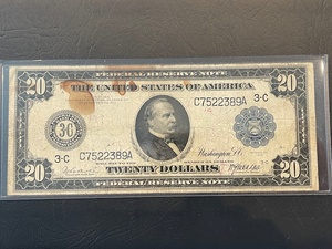 lot 15 image: $20 Dollar Federal Reserve Note Series of 1914