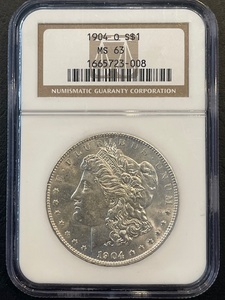 lot 21 image: 1904-O Morgan Dollar NGC MS63
