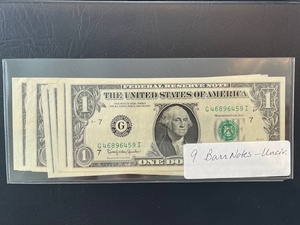lot 37 image: 9 Barr Notes Uncirculated
