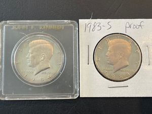 lot 40 image: 1983-S and 1984-S Kennedy Half Dollar Proofs