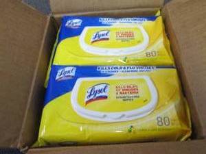 6- 80 ct Flat Packs Lysol Disinfect...