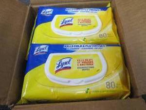 6- 80 ct Flat Packs Lysol Disinfect...