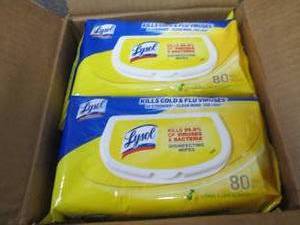 6- 80 ct Flat Packs Lysol Disinfect...