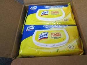 6- 80 ct Flat Packs Lysol Disinfect...
