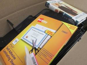 Box of Assorted Office Products...