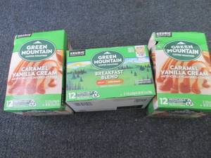 3- 12 pks Green Mountain Kcups...