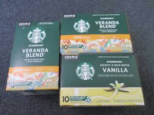 3- 10 pks Starbucks Kcups...