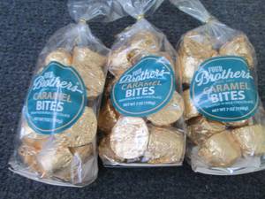 3- 7 oz Four Brother Caramel Bites...