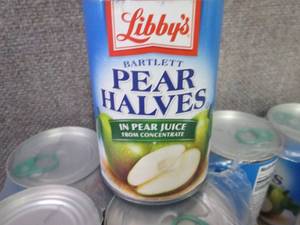 12- 15 oz Cans Libbys Pear Halves...
