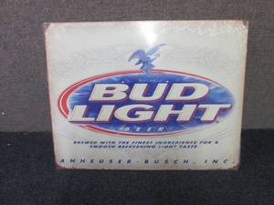 Metal Bud Light Sign 16x12.5 inche...