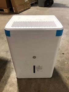lot 3 image: GE 22 pt. Dehumidifier with Smart Dry for Bedroom, Basement or Damp Rooms up to 1500 sq. ft. in White   Customer Returns See Pictures