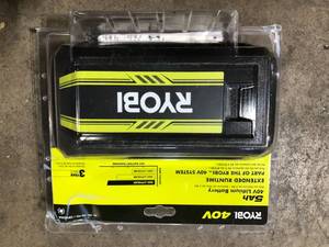 lot 18 image: RYOBI 40V Lithium-Ion 5.0 Ah Battery   Customer Returns See Pictures