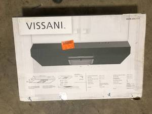 lot 41 image: Vissani Arno 30 in. 240 CFM Convertible Under Cabinet Range Hood in Black with Lighting and Charcoal Filter Customer Returns See Pictures