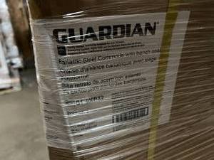 MSRP $300 1 Case (2 per case)&nbspNEW&nbspMedline Guardian G1-400BX2 Bariatric Steel Commode with Bench Seat 650lb Weight Capacity