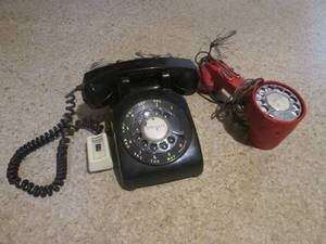 lot 9 image: (K) Vintage ITT Rotary Dial Telephone and Other Phone