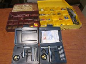 lot 53 image: (L) Neway Valve Seat Cutters and 2 Metal Organizers with Contents