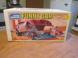 lot 106 image: (DLR) Vintage Ideal Evel Knievel Funny Car - In Original Unopened Box