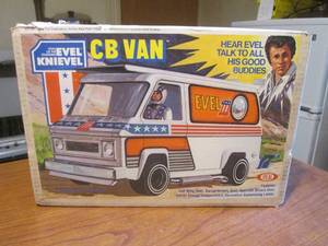 lot 107 image: (DLR) Vintage Ideal Evel Knievel CB Van - In Original Unopened Box - Has Damage On Corner See Photos
