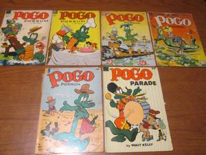 lot 121 image: (DLR) Assorted Vintage Dell Comic Pogo Possum Comic Books by Walt Kelly - Some Cover Are Loose Etc