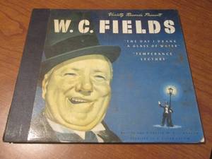 lot 130 image: (DLR) Vintage W.C. Fields Famous Lectures 3 Record Set by Variety Records