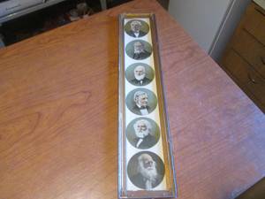 lot 217 image: (DLR) Antique Framed 6 Famous Poets Print 24 38 x 5 14